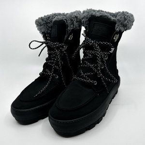 Sperry Women's Juneau Lace Up Black Winter Boots Size 9